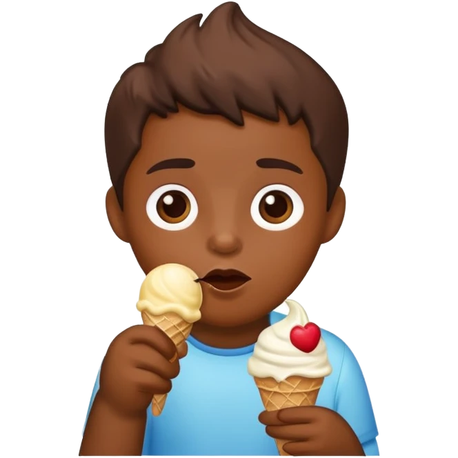Chango comiendo un helado  emoji