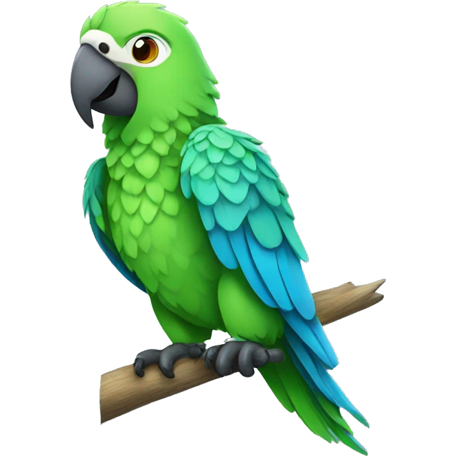 parrot with ice emoji