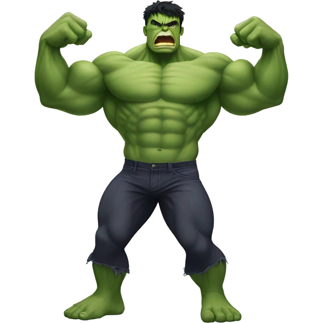Hulk flexing emoji