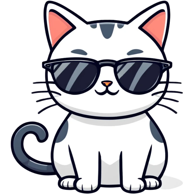 Cat with sunglasses emoji