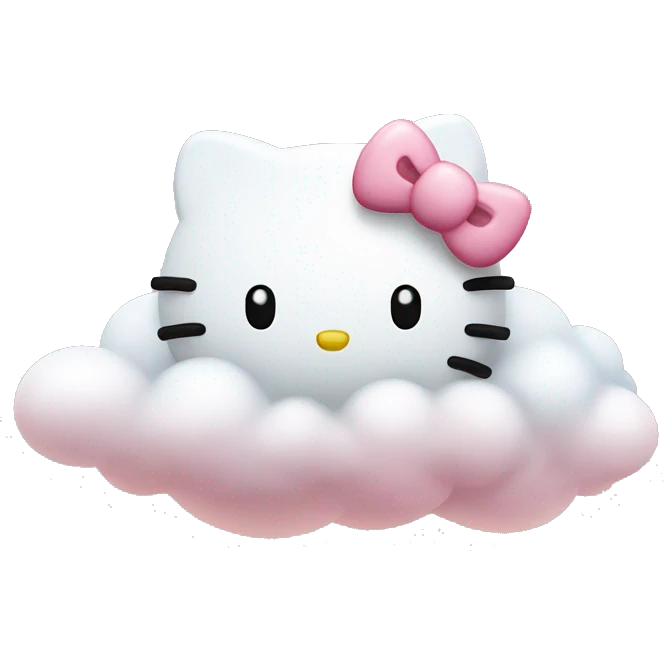 Hello kitty on cloud  emoji