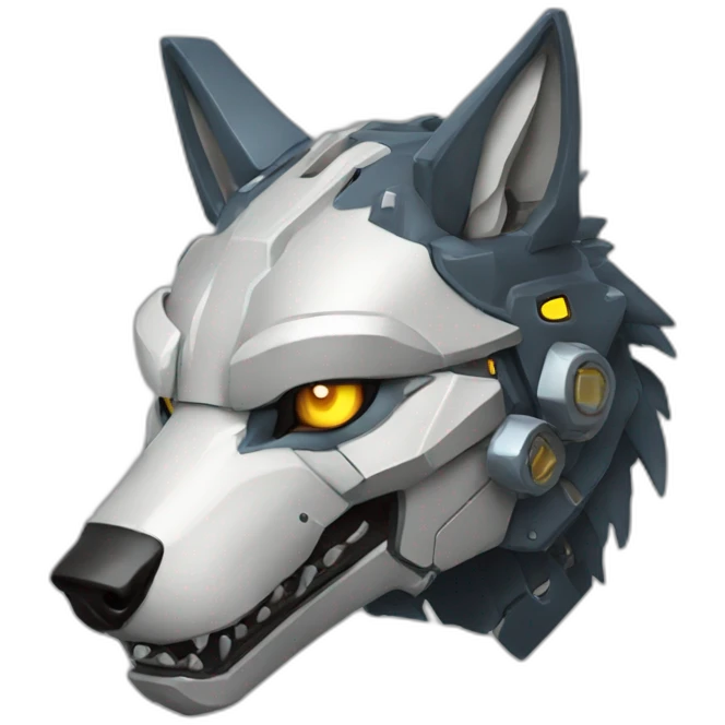 mecha wolf head emoji