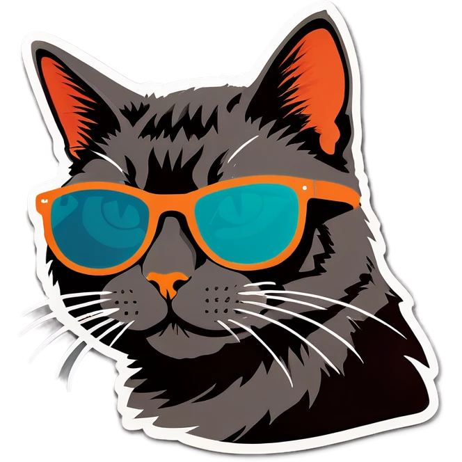 Cat with sunglasses emoji
