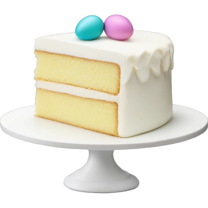 Easter white cake emoji