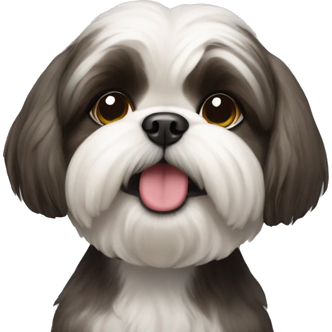 shi tzu dog happy  emoji