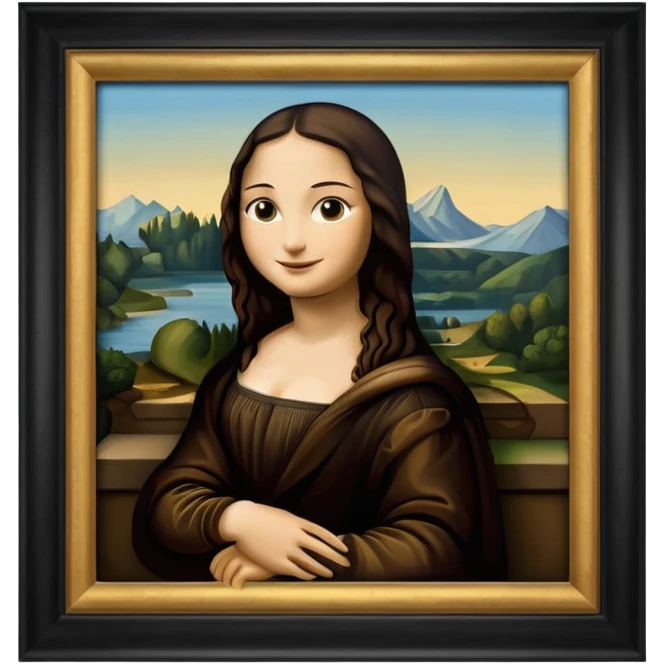 frame, painting, Mona Lisa emoji