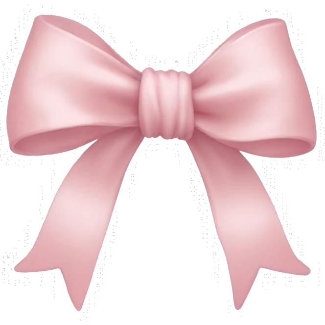 light pink stringy bow emoji