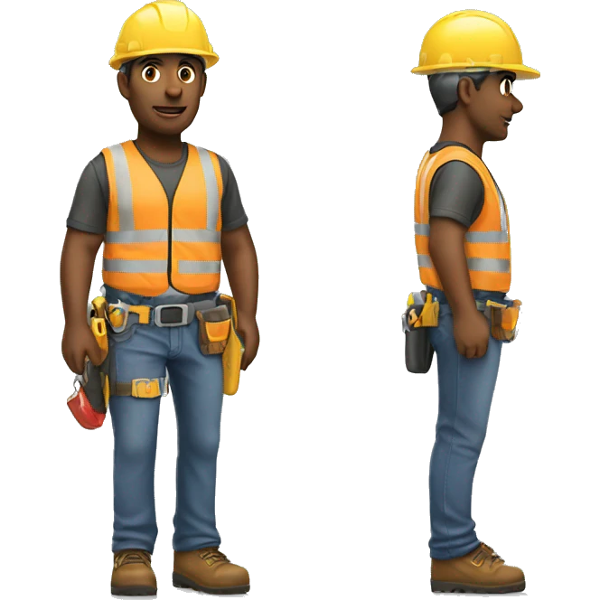 construction worker WEARING TOOL BELT emoji