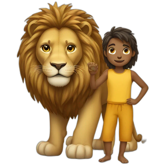 Lion with human emoji