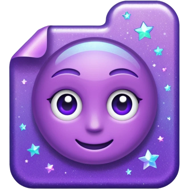 glitter documento confirmed purple mark emoji
