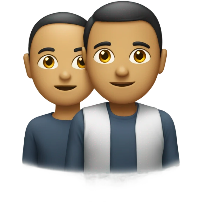 Deux tête avec une connexion  emoji