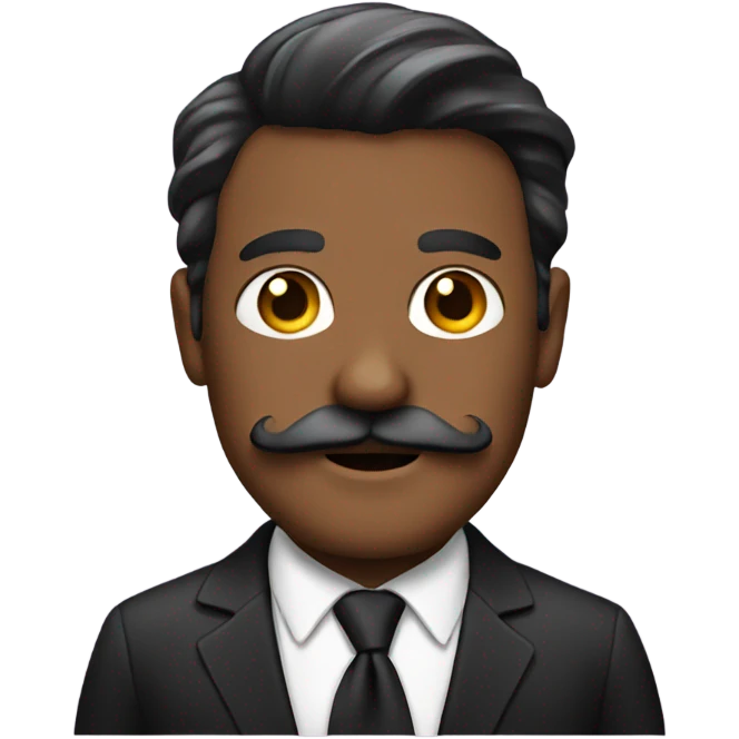A man with a mustache and in a suit emoji style emoji