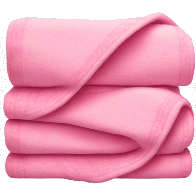 Pink folded Plad blanket emoji