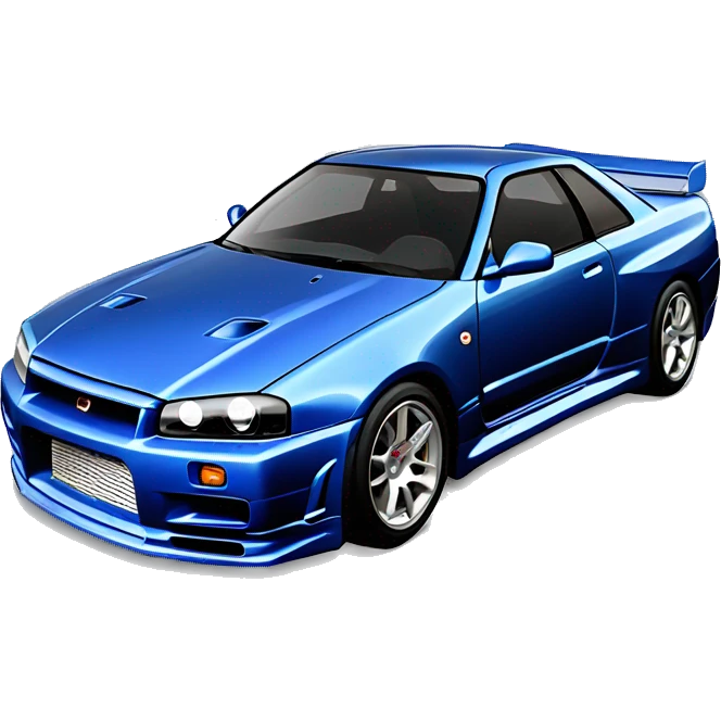 bayside blue nissan skyline r34 emoji