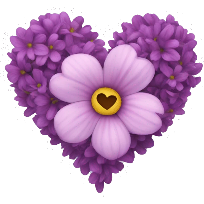 flower heart Lila emoji
