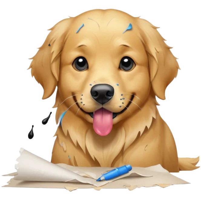 Dog ate homework  emoji