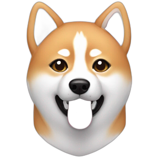 Pink fur Shiba inu emoji