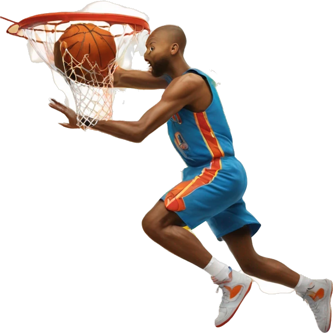 a shrimp on fire slamming dunk emoji