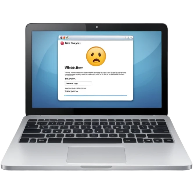 Website error on laptop emoji