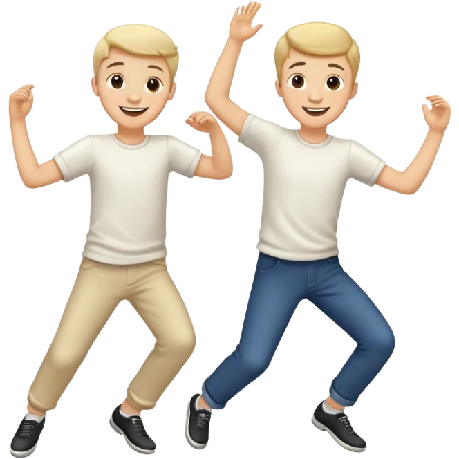 2 white boys dancing  emoji