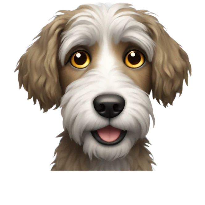 Scruffy dog emoji
