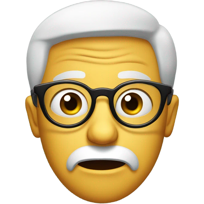 Creeped out face with glasses emoji