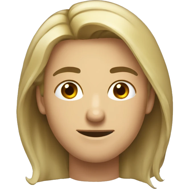 блондинка с ровным пробором  emoji