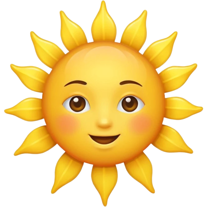 sun without face emoji