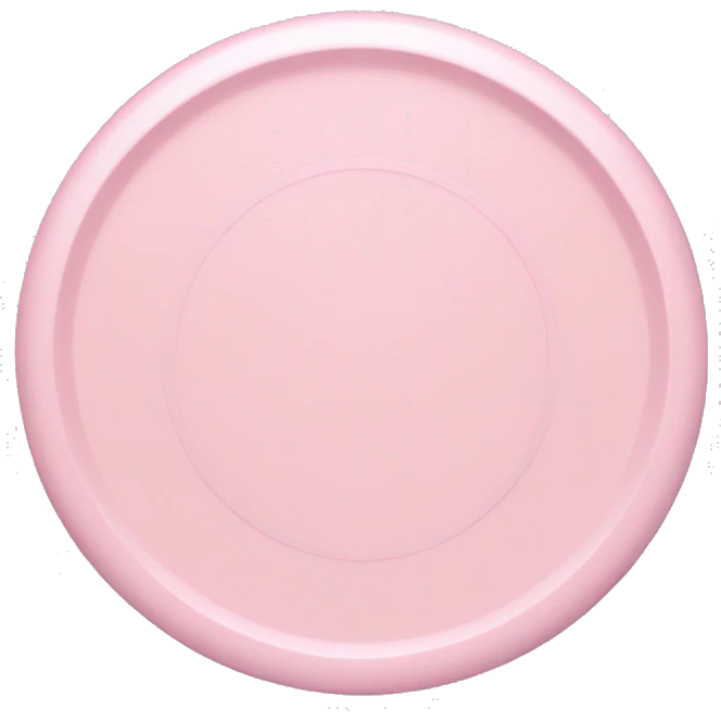 Solid light pink frisbee emoji