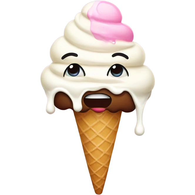 ice cream crying emoji