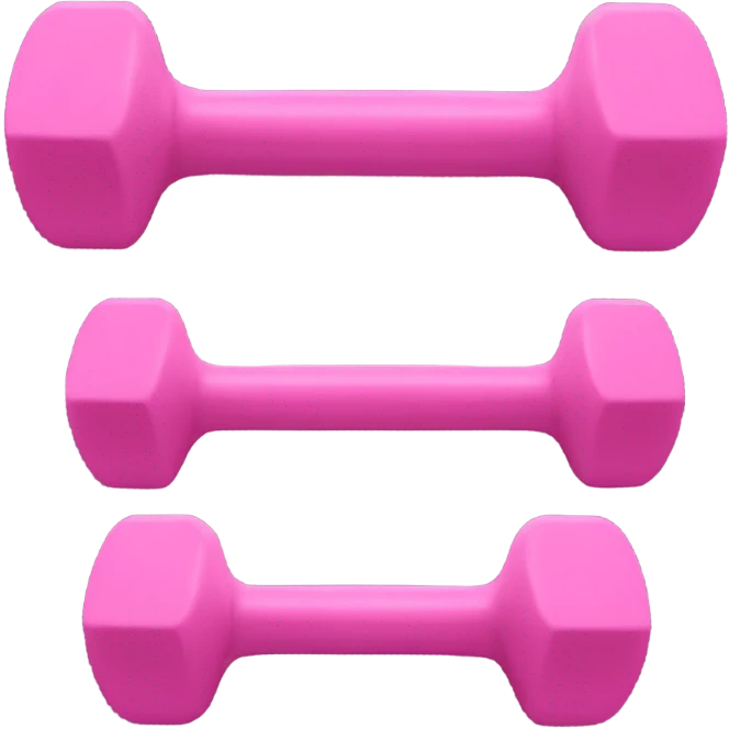 pink dumbbells emoji