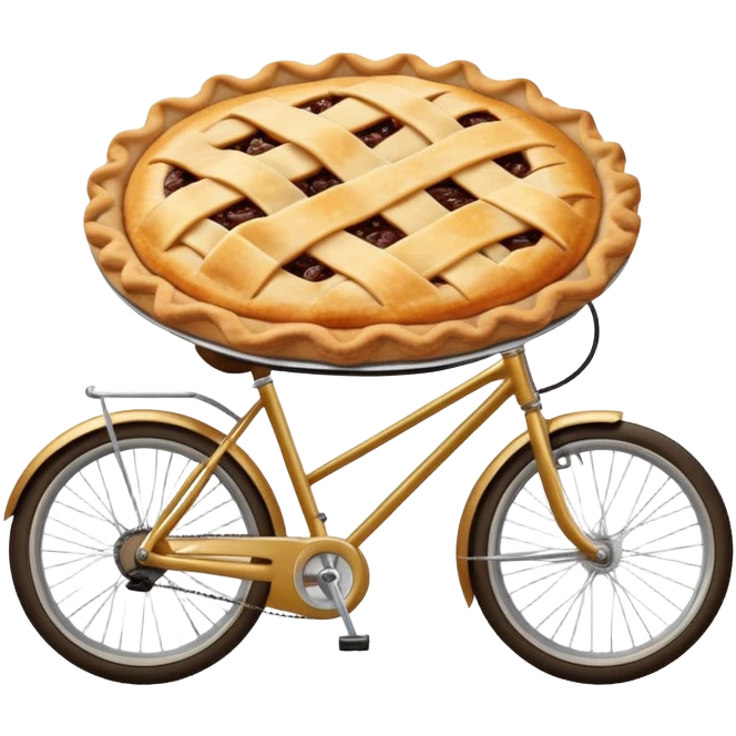 Пирожок едет на велосипеде  emoji