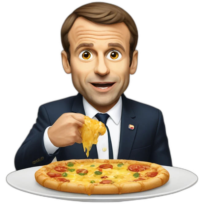 Manuel Macron eat emoji