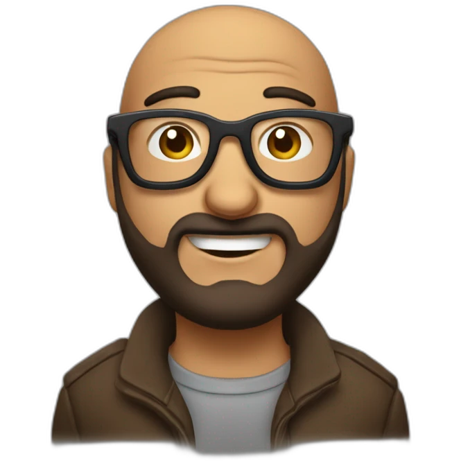 Gros sacha kadoch brun à lunette emoji