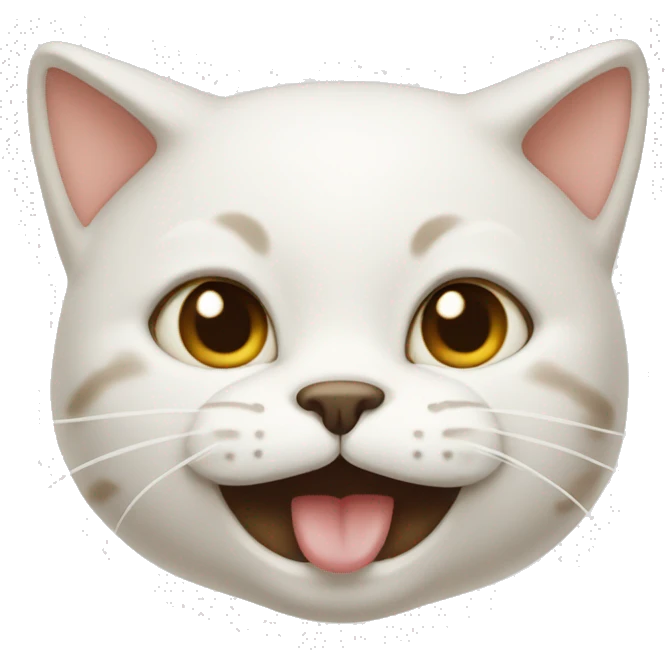 Cat with cream on its face emoji