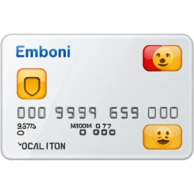 white debit card emoji