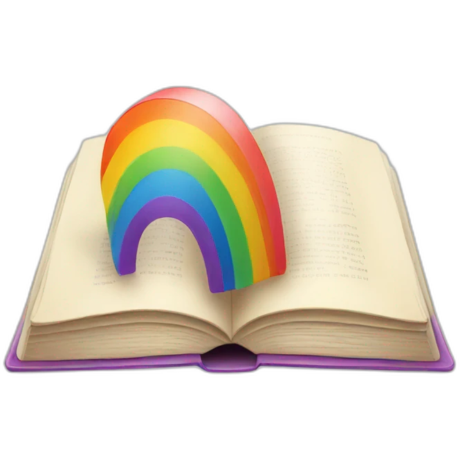 book with rainbow emoji
