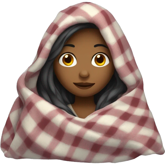 Girl in the blanket  emoji