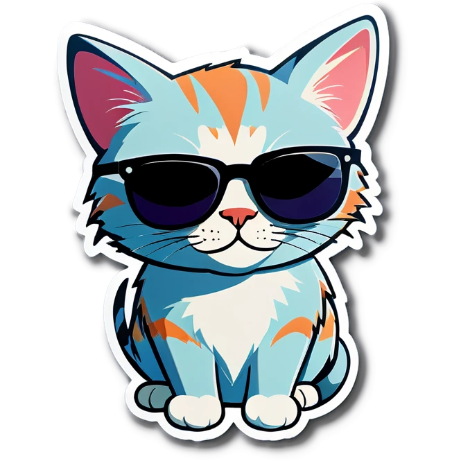 Cat with sunglasses emoji