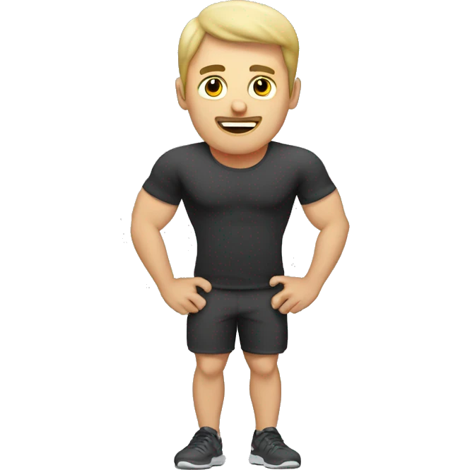 a man doing squat (gym) emoji
