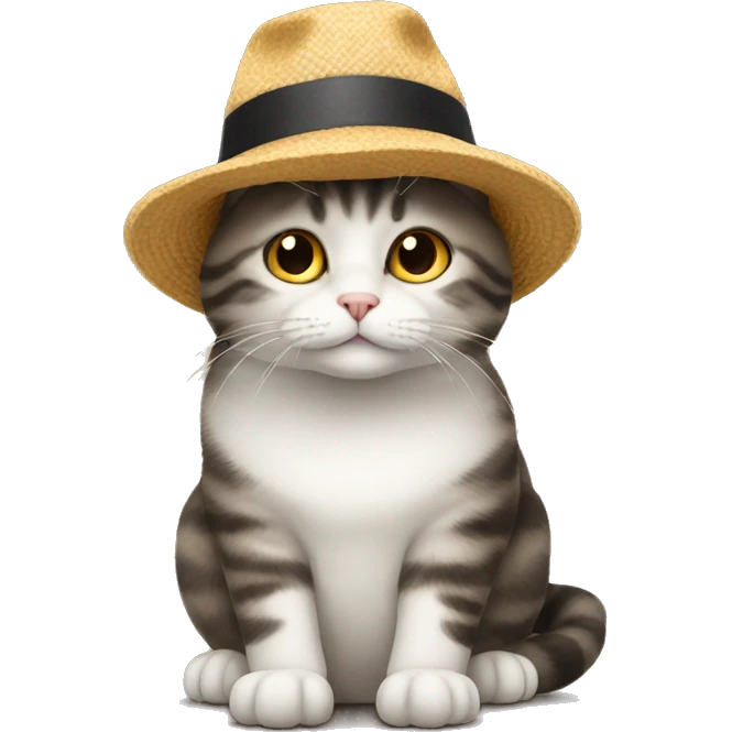 Cat wearing hat emoji