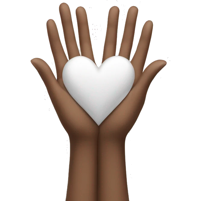 heart hands with white hearts emoji