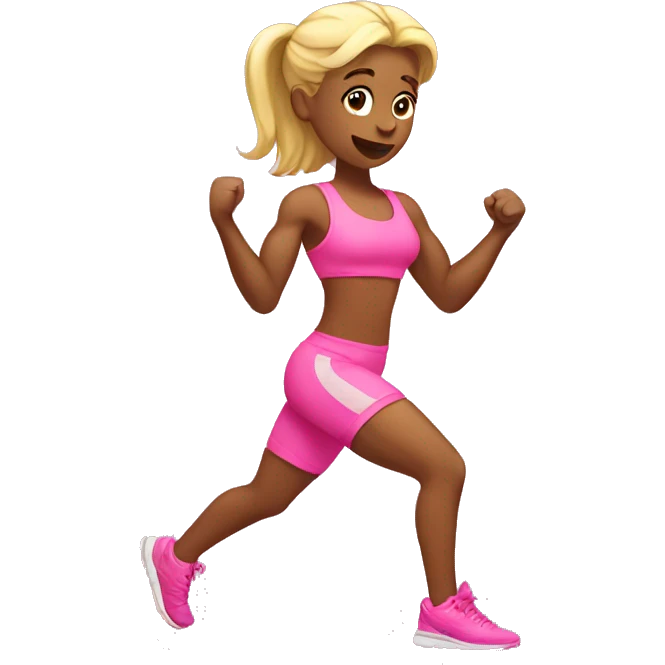 pink workout emoji