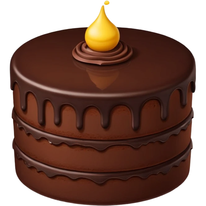 minimal chocolate cake with chocolate layers, clean look, emoji style emoji