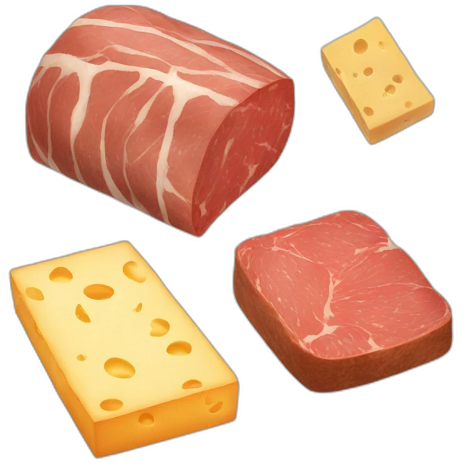meat bread and cheese emoji