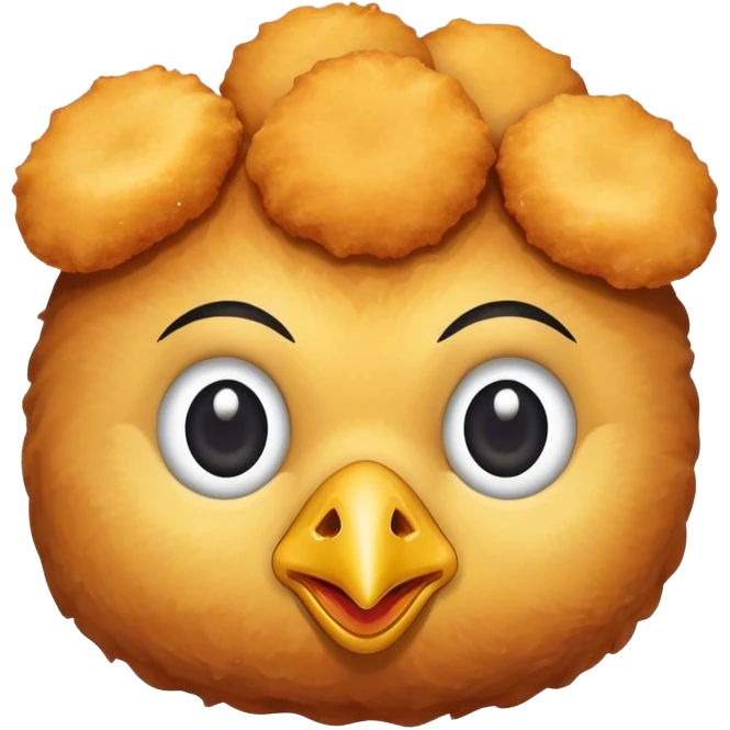 Chicken nugget with lashes emoji