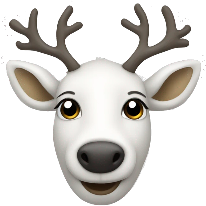 white-reindeer emoji