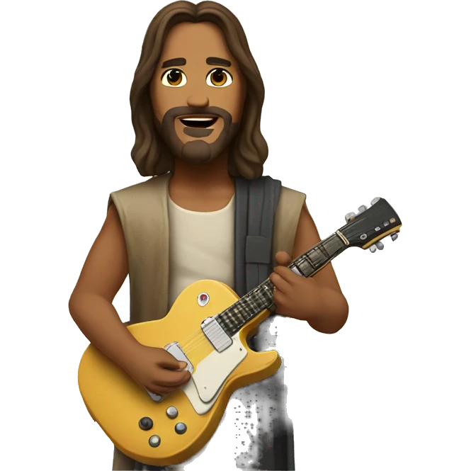 jesus as rock superstar emoji