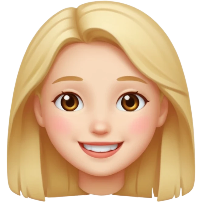Blushing cute emoji