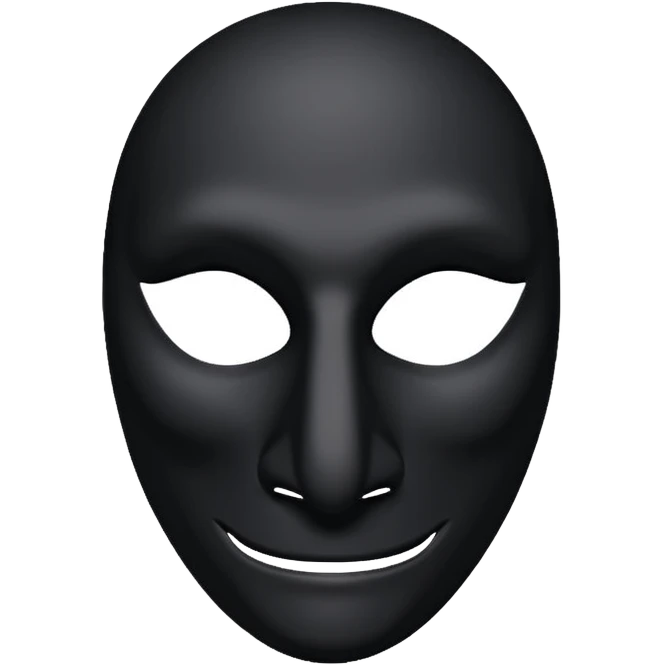 black mask with long nose emoji